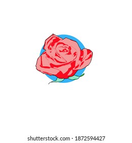 Beautiful red rose vector arts