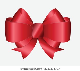 Beautiful red silk bow. Used for backgrounds, web design, banners, posters, illustrations.