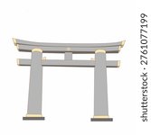Beautiful red Torii gate, a traditional Japanese structure marking the entrance to a Shinto shrine. Represents the transition from the ordinary to the sacred and embodies Japan’s cultural and spiritual heritage. Ideal for travel photography, cultural content, or as a symbolic illustration of Japan