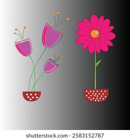 Beautiful red tulip border at light green background
