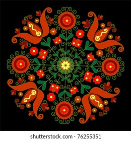 beautiful red tulip flower motif