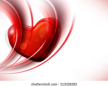 Beautiful Red Valentine Heart. EPS 10.
