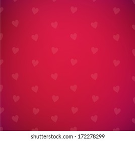 Beautiful red Valentine's Day background with hearts vector