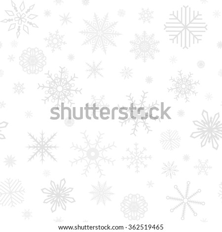 Beautiful red winter background - seamless snow pattern 