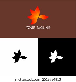 beautiful red and yellow gradient logo