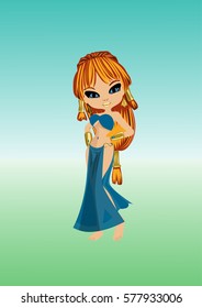Beautiful red-haired girl