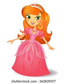 Hermosa princesa de cabello rojo