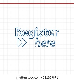 Beautiful Register here web icon