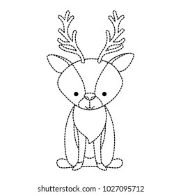 beautiful reindeer woodland character