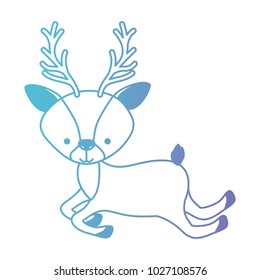 beautiful reindeer woodland character
