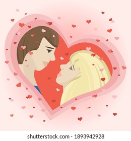 Hermosa relación. Diseño de ilustración vectorial. Fondo de vacaciones. Antecedentes románticos. 