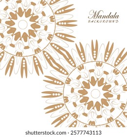 A beautiful repeating mandala design in subtle beige tones, ideal for backgrounds
