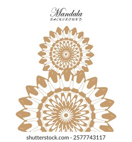 A beautiful repeating mandala design in subtle beige tones, ideal for backgrounds