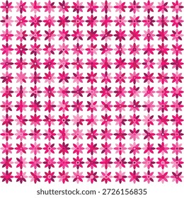 Un hermoso patrón de repetición de flores de color rosa sobre un fondo transparente Ideal para varios proyectos de diseño scrapbooking y crafting Las flores están dispuestas en una cuadrícula simétrica que crea un efecto armonioso y visualmente atractivo
