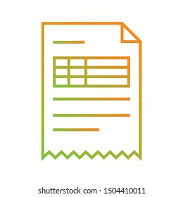 Beautiful Report Vector line icon