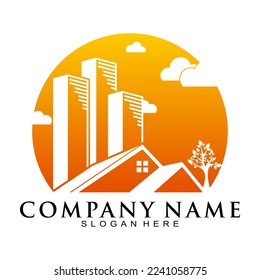 Beautiful residence property vector logo