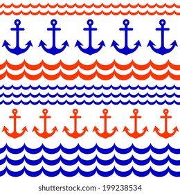 Beautiful Retro anchor seamless