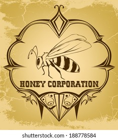 beautiful retro bee