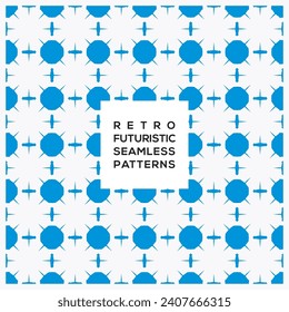 Beautiful retro futuristic seamless pattern
