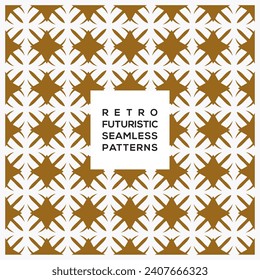 Hermoso patrón retro futurista sin costuras