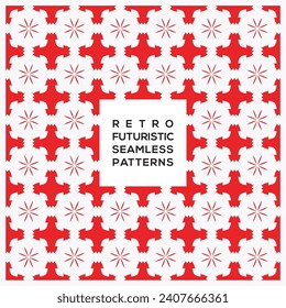 Beautiful retro futuristic seamless pattern