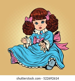 Beautiful retro girl doll
