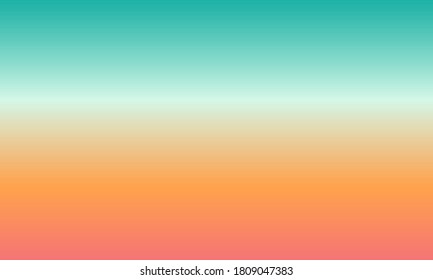 Beautiful retro gradient background, turquoise, orange and red colors, smooth and soft texture, used for poster backgrounds, banners, templates and others