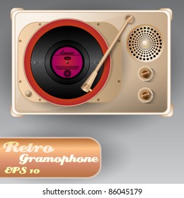 Beautiful Retro Gramophone