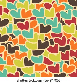 Beautiful retro hearts vector pattern. Can be used for wallpaper, pattern fills, web page background,surface textures.