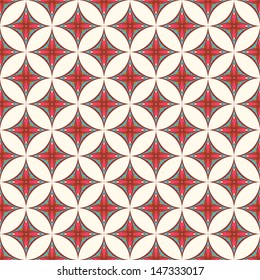 beautiful retro pattern with rhombus with pink flowers. vector illustration 