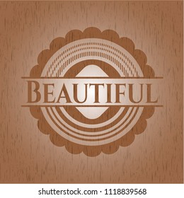 Beautiful retro style wooden emblem