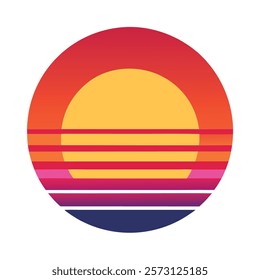 Beautiful Retro Sunset Design Ideas
