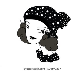 Beautiful retro woman