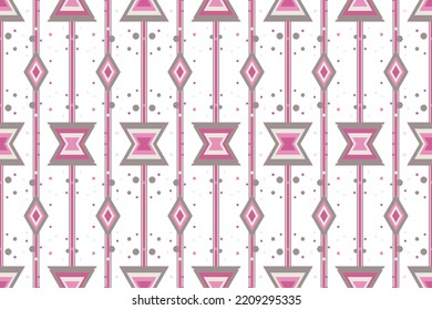 Beautiful rhombus Shapes geometry pattern vector It is a pattern created by combining geometric shapes. Create beautiful fabric patterns. Design for print. Using in the fashion industry.