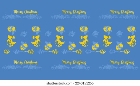 Beautiful rhythmic pattern of stylized rabbit signs. Proportional composition in trendy colors of 2023. Chinese new year 2023 year of the rabbit