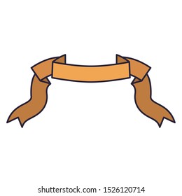 beautiful ribbon isolated icon vector illustration design