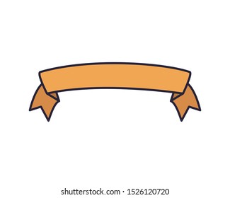 beautiful ribbon isolated icon vector illustration design