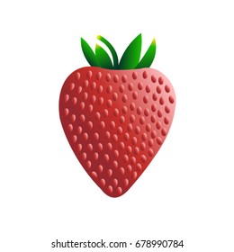 A beautiful ripe strawberry