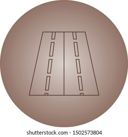 Beautiful Road vector line icon