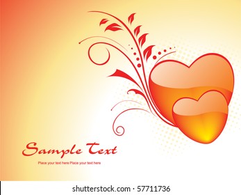 beautiful roamntic heart background illustration