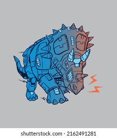 Beautiful robot dinosaur design ideal for t-shirt designer