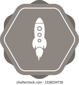 Beautiful Rocket Vector Glyph icon