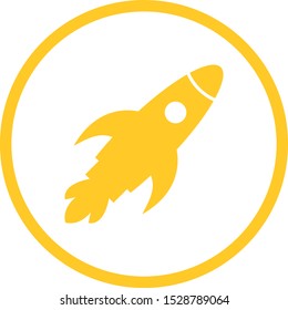 Beautiful Rocket Vector Glyph Icon