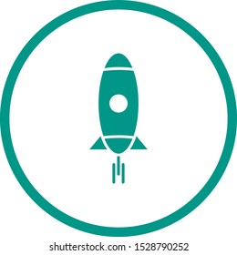 Beautiful Rocket Vector Glyph Icon