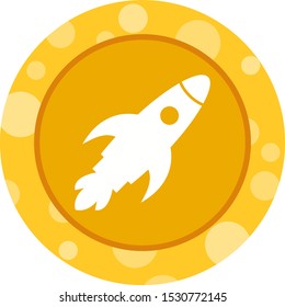 Beautiful Rocket Vector Glyph Icon