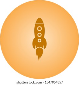 Beautiful Rocket Vector Glyph icon