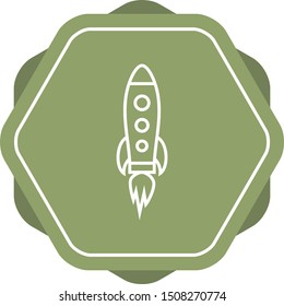 Beautiful Rocket vector line icon