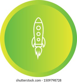 Beautiful Rocket vector line icon