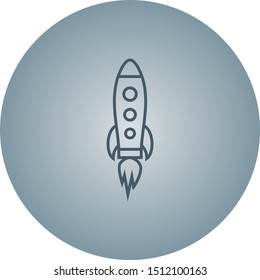 Beautiful Rocket vector line icon