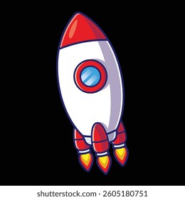 A beautiful rocket vector picture.